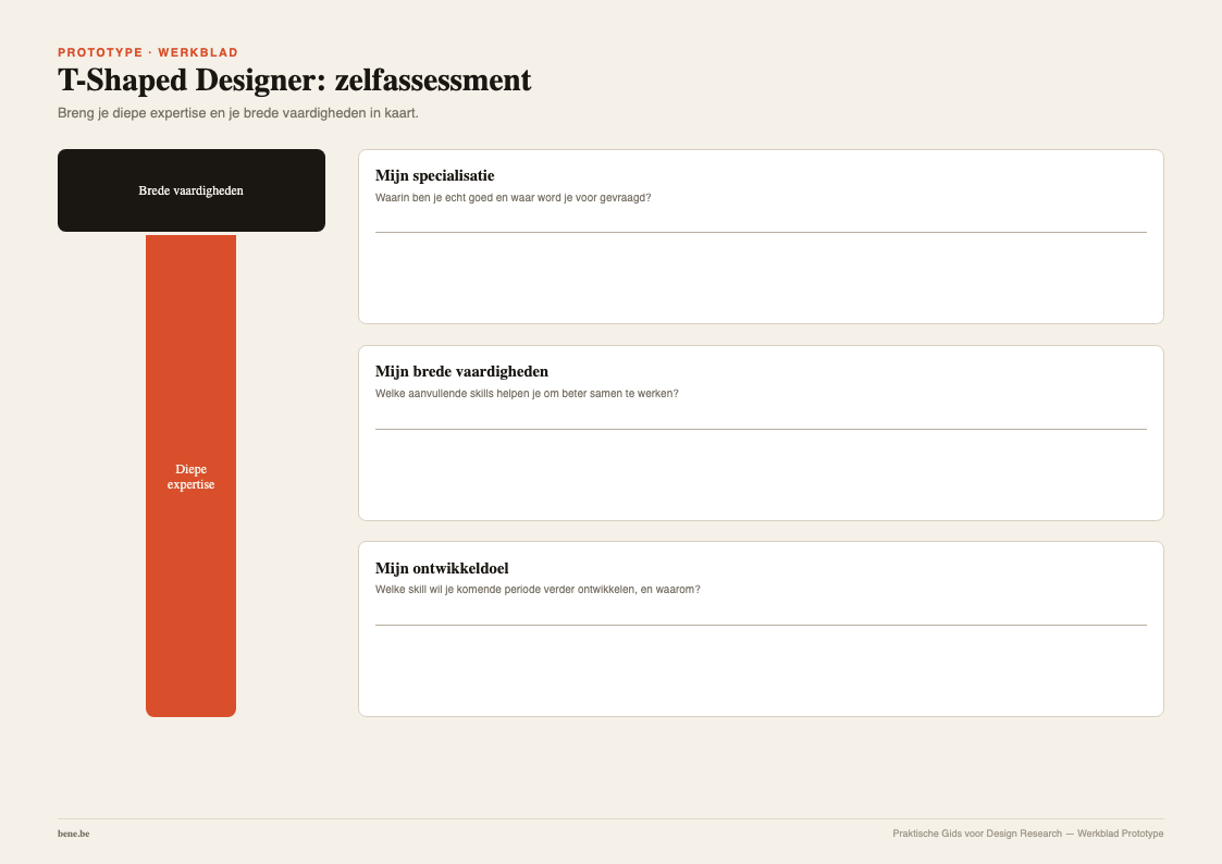 T-Shaped Designer: zelfassessment