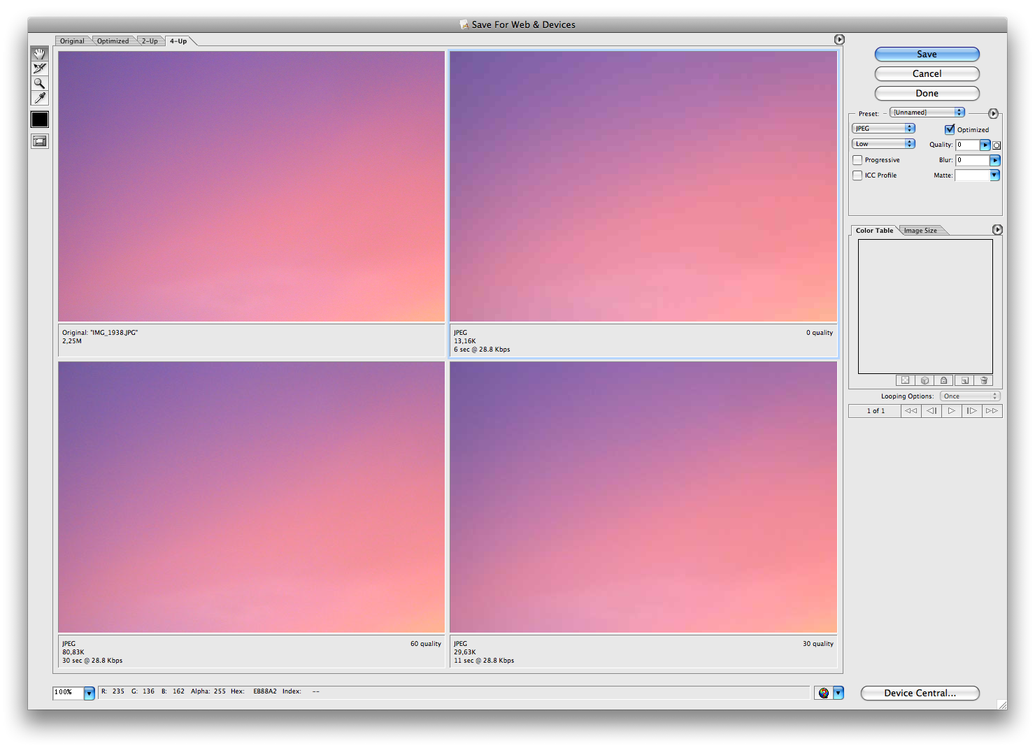 Web image formats: GIF, JPG and PNG