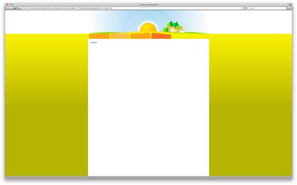 Designing a website with a fluid, large background