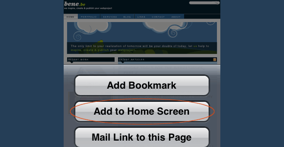Creating an iPhone icon for your website