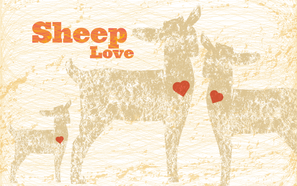 Sheep love wallpaper
