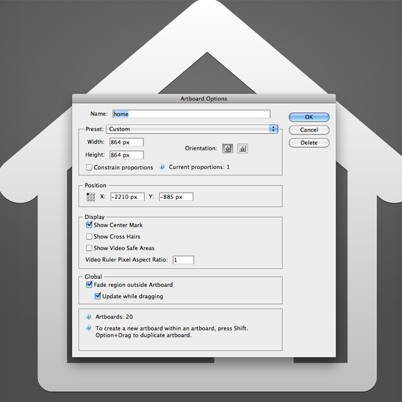 Creating and exporting icons for mobile use