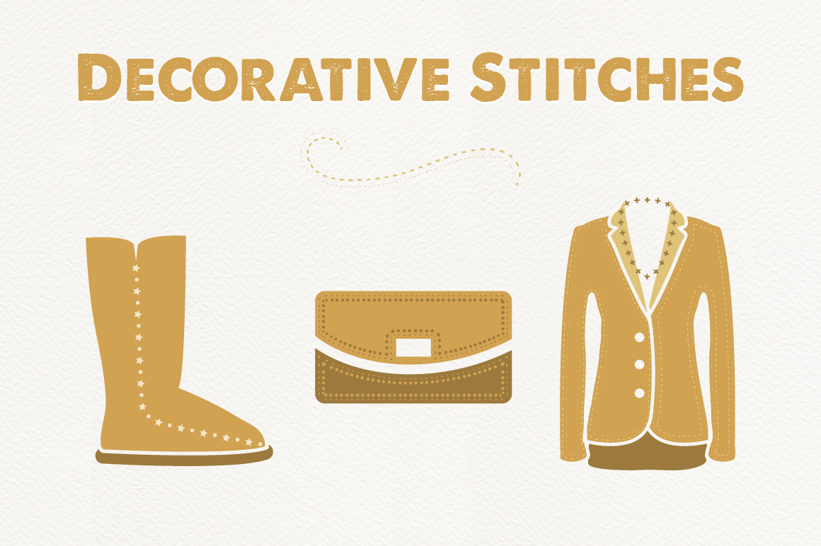 Decorative Stitch Brushes for Illustrator