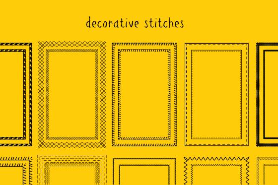 Decorative stitch brushes